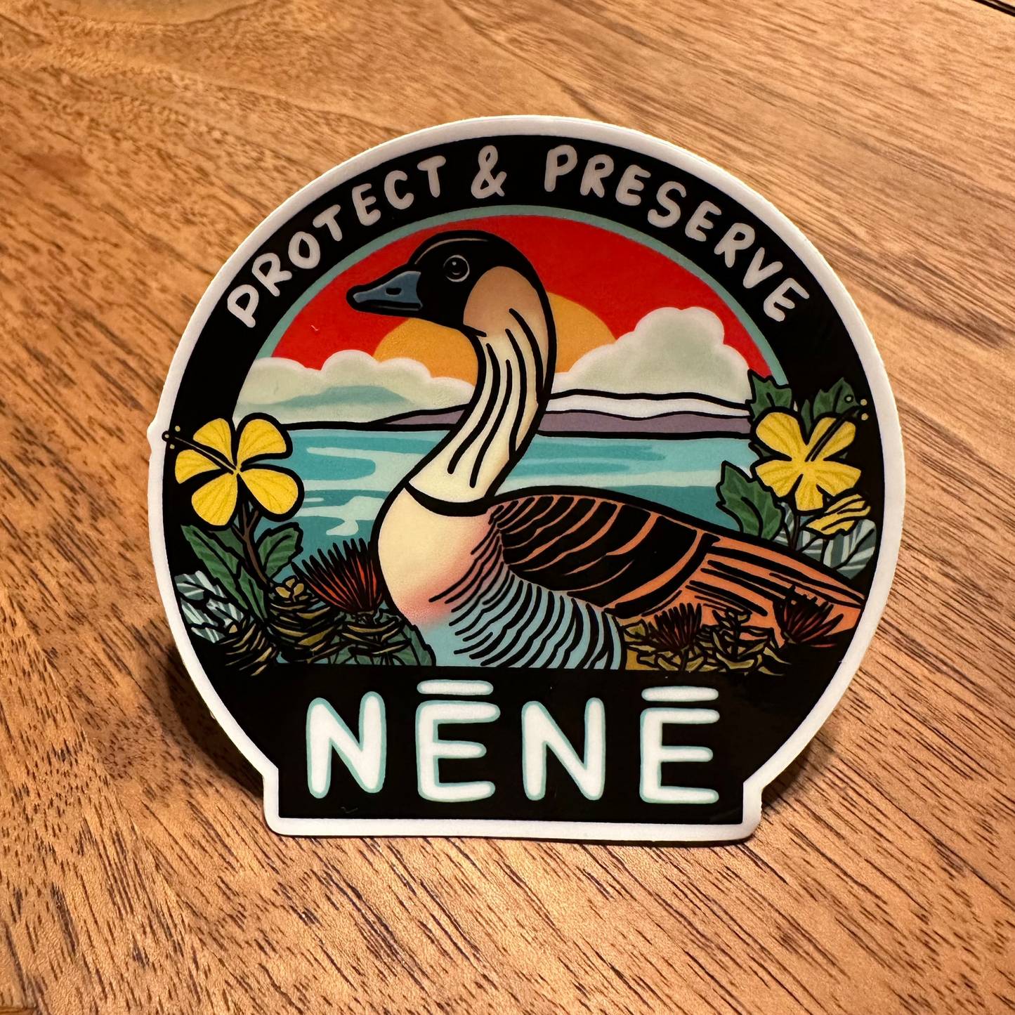 Protect & Preserve Nēnē Sticker: Keep Hawai‘i’s Wildlife Close