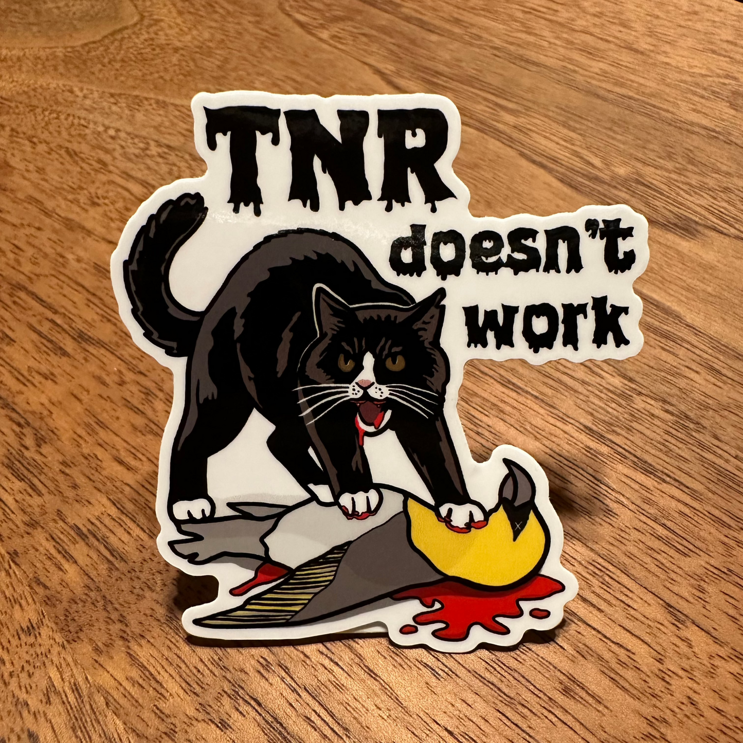 TNR Doesn’t Work Sticker: Protect Hawai‘i’s Wildlife