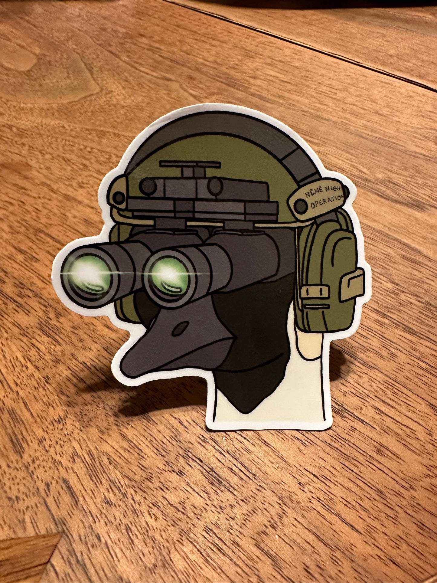 Nēnē Night Ops Sticker: Defending Hawai‘i’s Habitat