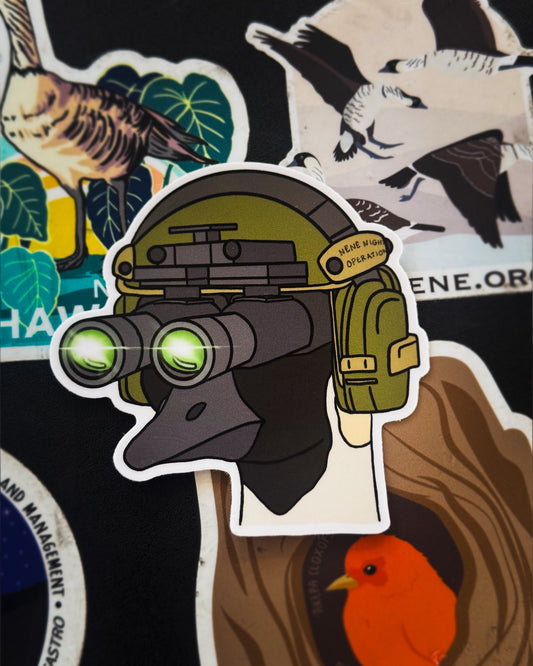 Nēnē Night Ops Sticker: Defending Hawai‘i’s Habitat